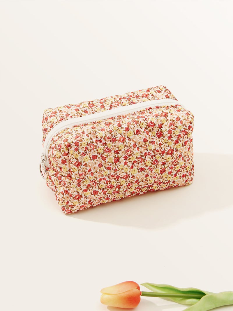 Berger Bag Managed Cotton Travel Storage Cosmetic Bag Floral Girl'S Portable Quilted Cotton Bag - Image 5